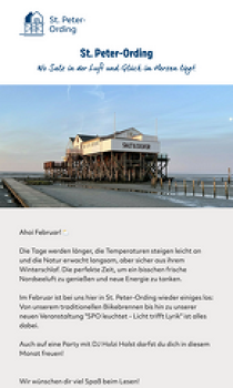 Newsletter-Beispiel von St. Peter-Ording